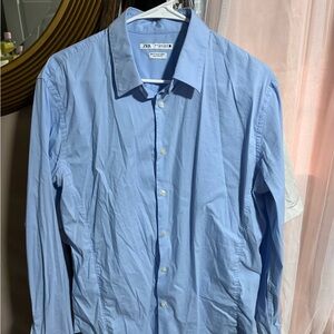 Zara Men's Light Blue Dress Shirt
